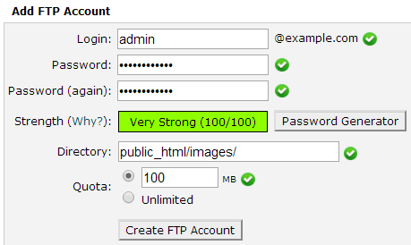 How to Set FTP Quota for an FTP Account - 2