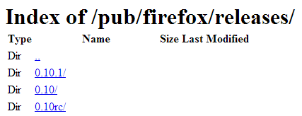 old downloads firefox